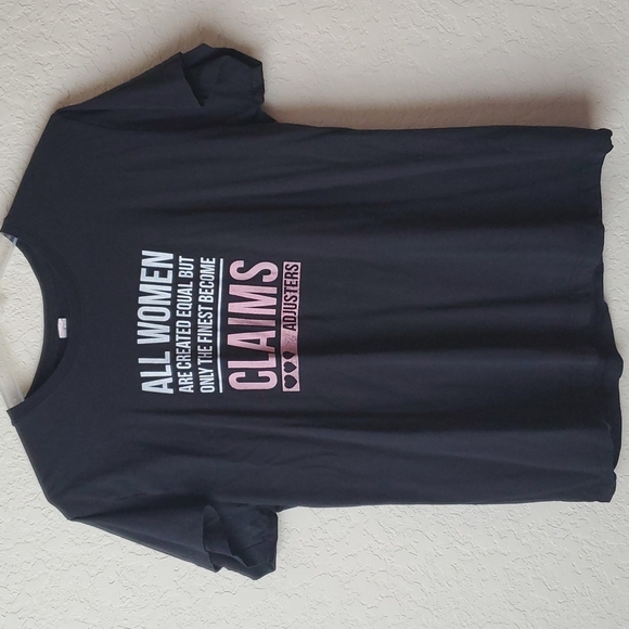 4/$20 Claims Adjuster female tshirt 3X faded black - Picture 1 of 8
